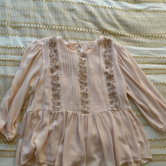 Light pink floral peplum top - Picture 4 of 4